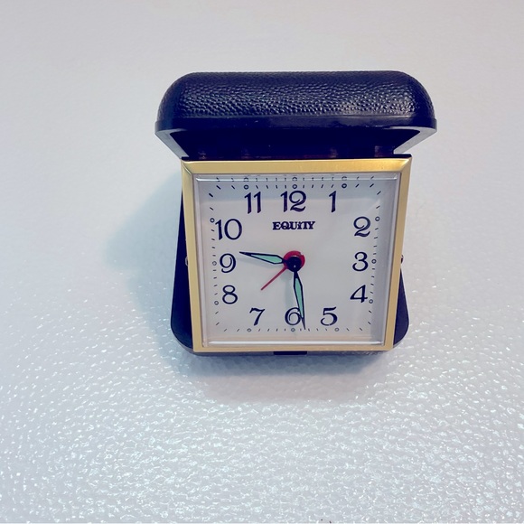Equity Mid Century Functional Travel Alarm Clock EUC, Unique Tchotchke Display! - Picture 1 of 8